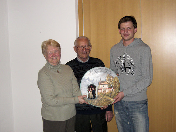 Diamantene Hochzeitsscheibe von Anni und Willi Wiebel Gewinner: Peter Mitterleitner jun.